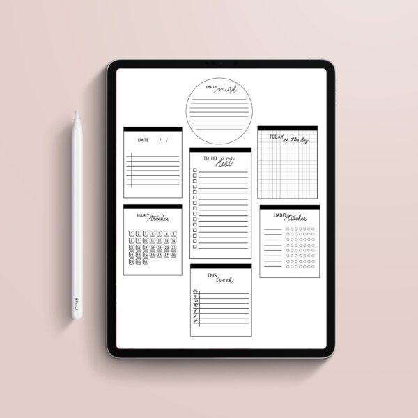 Pegatinas digitales notas minimalist